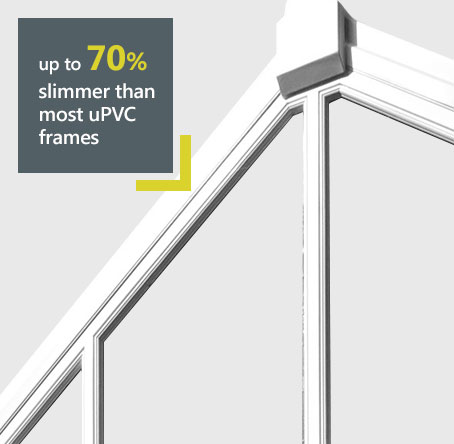 Atlas aluminium roof 70% slimmer than uPVC