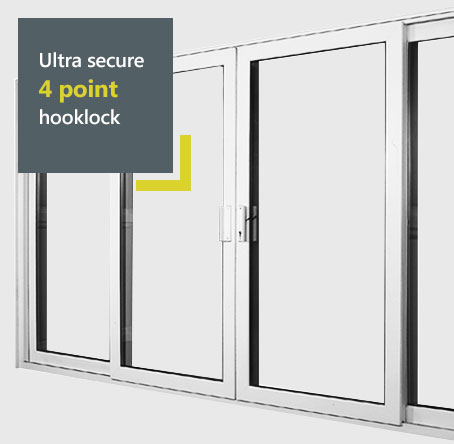 Halo sliding patio door diagram - ultra secure 4 point hooklock