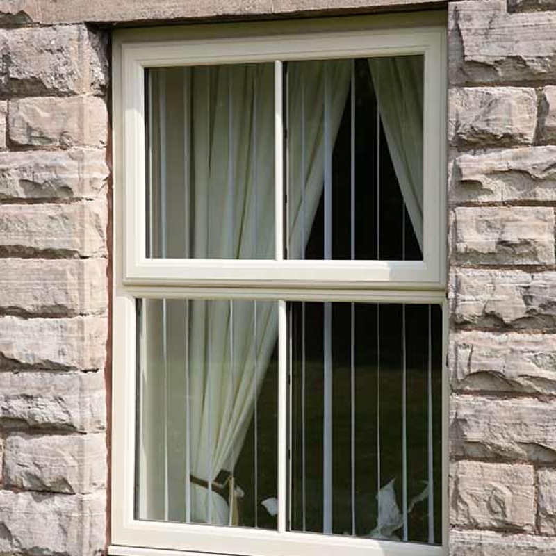 Top hung casement window in white